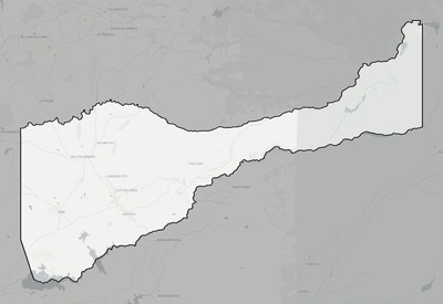 Amador County CA county basemap context