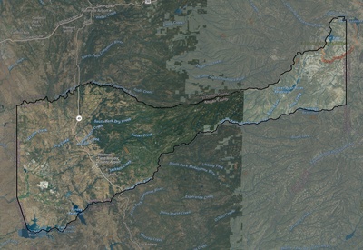 Amador County CA USGS imagery and topo map
