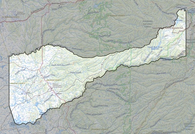Amador County CA USGS topo map