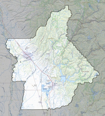 Butte County CA USGS topo map