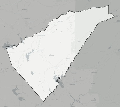 Calaveras County CA county basemap context