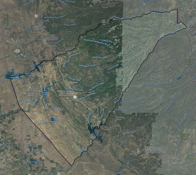 Calaveras County CA USGS imagery and topo map