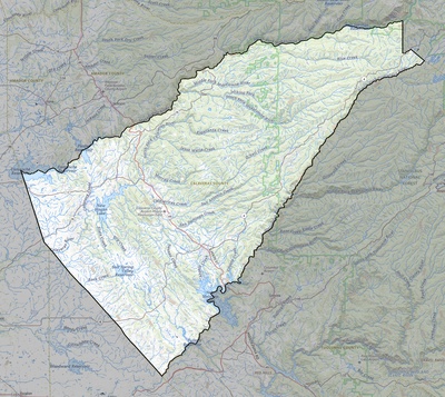 Calaveras County CA USGS topo map