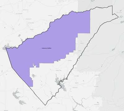 Calaveras County CA school district boundaries map