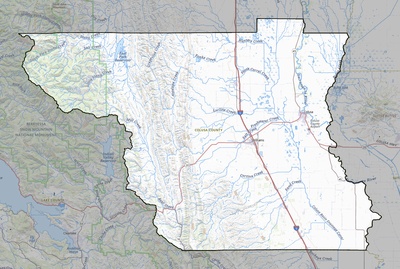 Colusa County CA USGS topo map