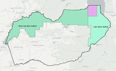 El Dorado County CA school district boundaries map