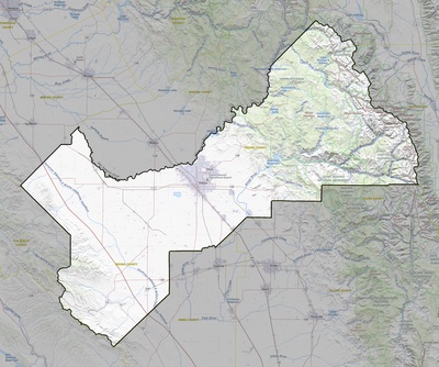 Fresno County CA USGS topo map