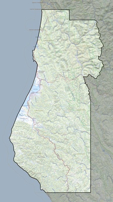 Humboldt County CA USGS topo map