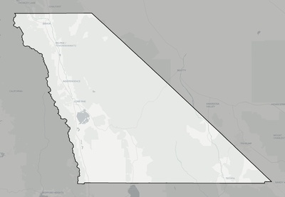 Inyo County CA county basemap context