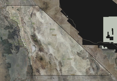 Inyo County CA USGS imagery and topo map