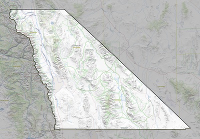 Inyo County CA USGS topo map