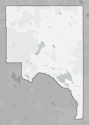 Lassen County CA county basemap context