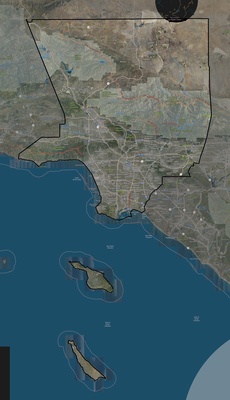 Los Angeles County CA USGS imagery and topo map