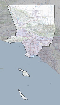 Los Angeles County CA USGS topo map