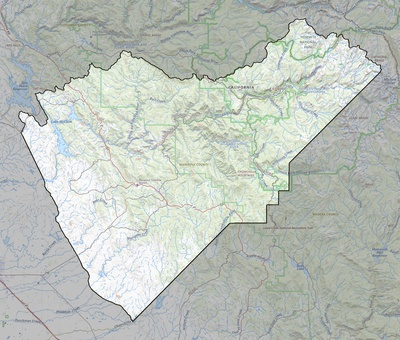 Mariposa County CA USGS topo map