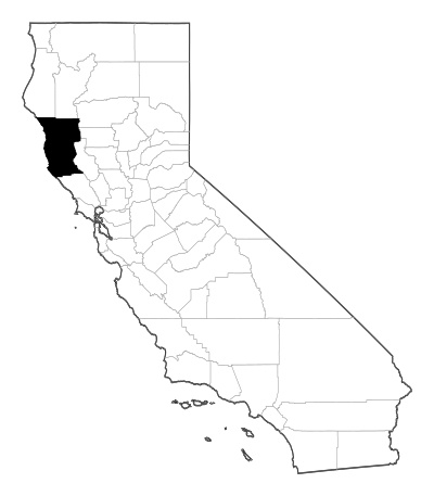Mendocino County in California