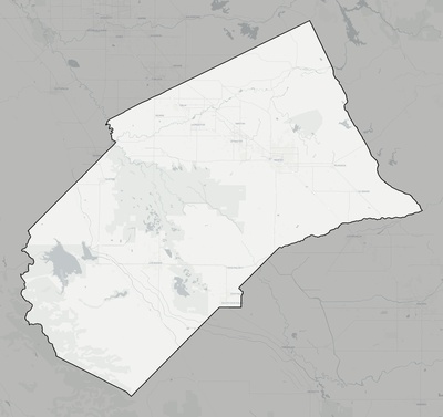 Merced County CA county basemap context