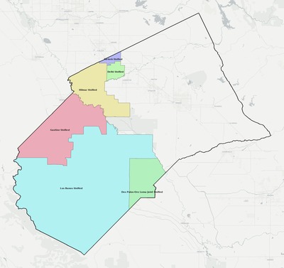 Merced County CA school district boundaries map