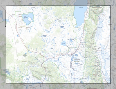 Modoc County CA USGS topo map