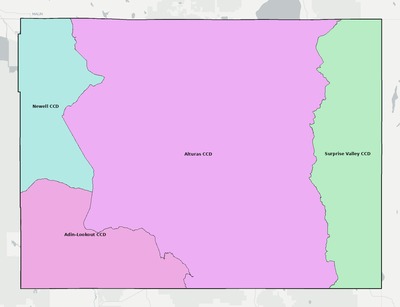 Modoc County CA townships and subdivisions map