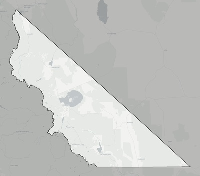 Mono County CA county basemap context