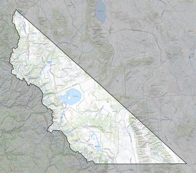 Mono County CA USGS topo map