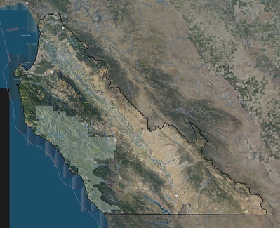 Monterey County CA USGS imagery and topo map