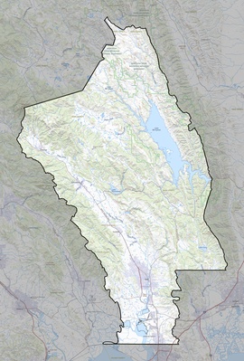 Napa County CA USGS topo map