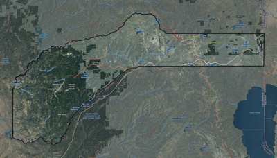 Nevada County CA USGS imagery and topo map