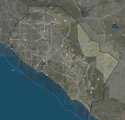 Orange County CA USGS imagery and topo map