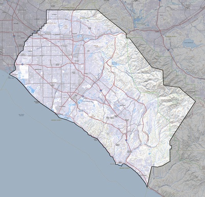 Orange County CA USGS topo map