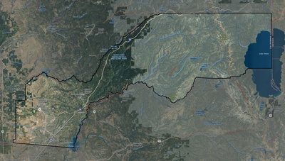 Placer County CA USGS imagery and topo map
