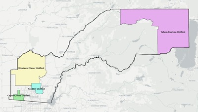 Placer County CA school district boundaries map