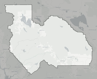 Plumas County CA county basemap context