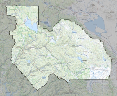 Plumas County CA USGS topo map