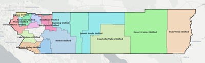 Riverside County CA school district boundaries map