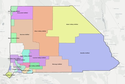 San Bernardino County CA school district boundaries map
