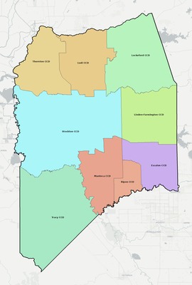 San Joaquin County CA townships and subdivisions map