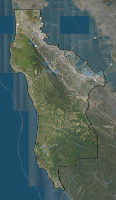 San Mateo County CA USGS imagery and topo map