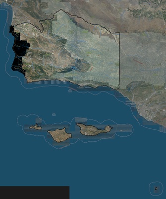 Santa Barbara County CA USGS imagery and topo map