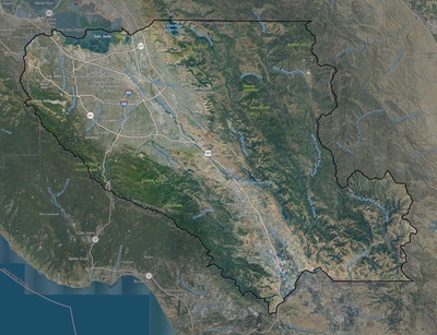 Santa Clara County CA USGS imagery and topo map