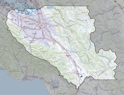 Santa Clara County CA USGS topo map