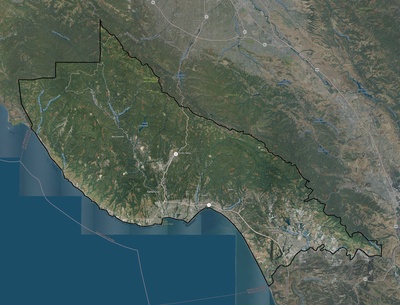 Santa Cruz County CA USGS imagery and topo map