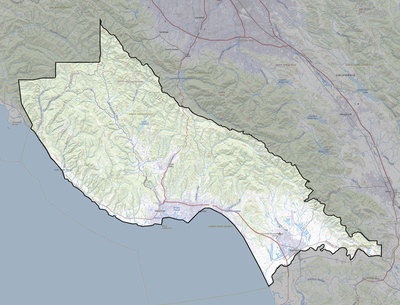 Santa Cruz County CA USGS topo map
