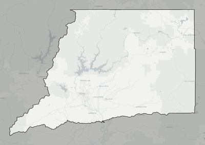 Shasta County CA county basemap context