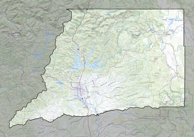 Shasta County CA USGS topo map