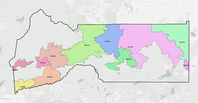 Sierra County CA ZIP code boundaries map