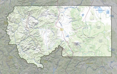 Siskiyou County CA USGS topo map