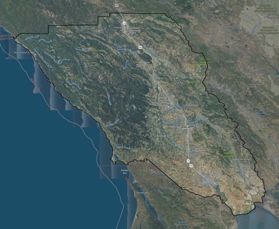 Sonoma County CA USGS imagery and topo map