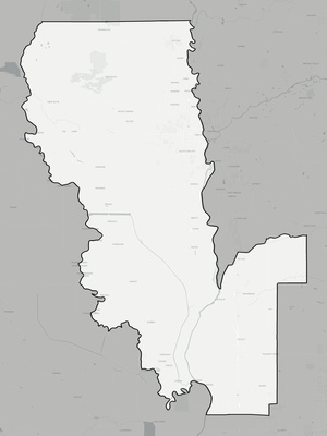 Sutter County CA county basemap context